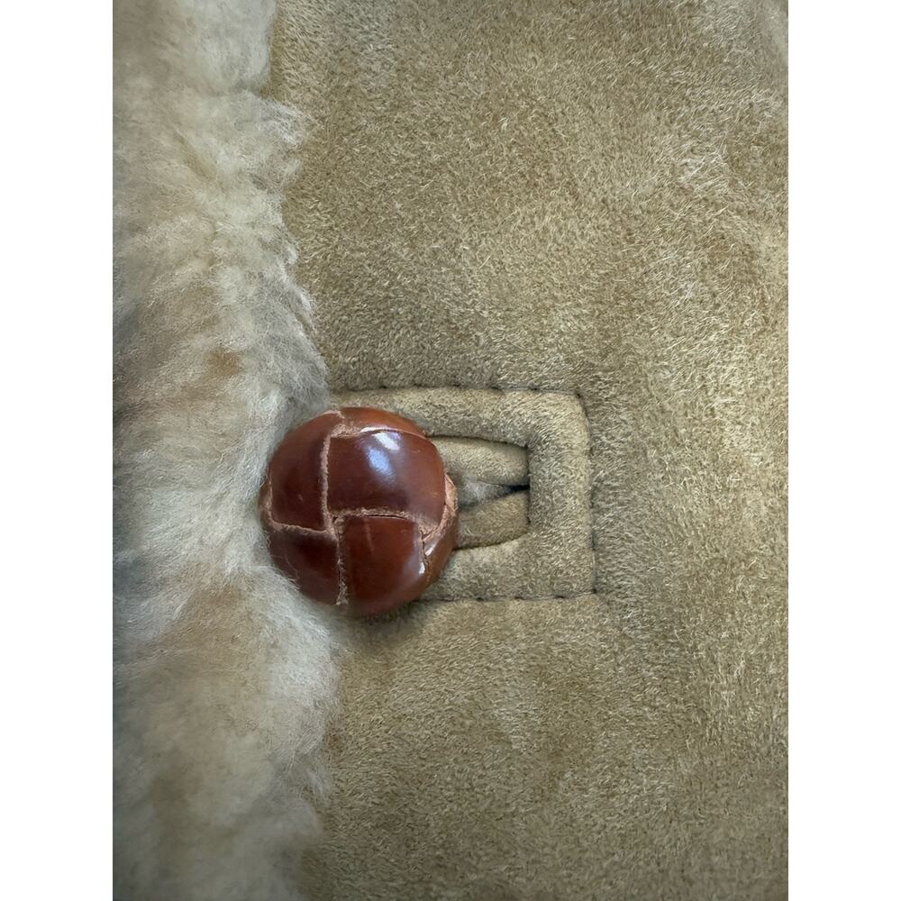 VTG The Sheepskin Traders Shearling Suede Coat Jacket Sz 38 Rancher Tan 80s,USA‎ - Picture 8 of 10